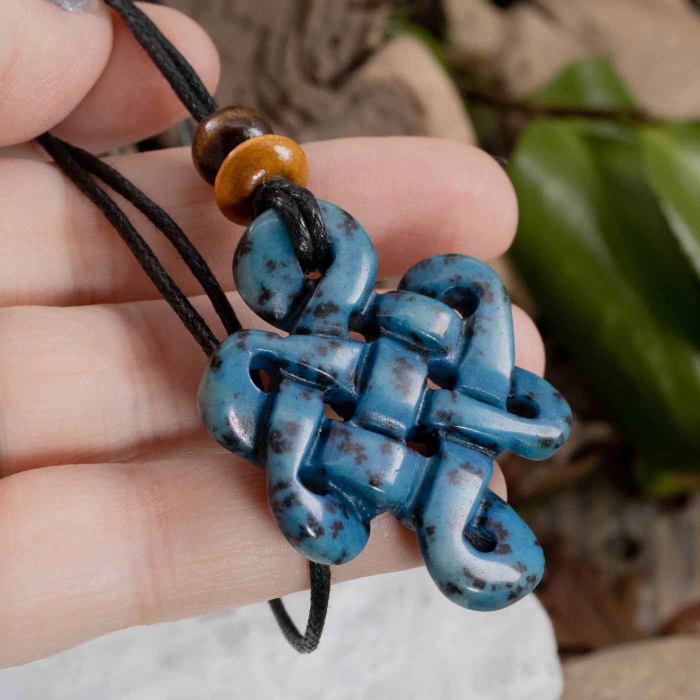 African Turquoise Jasper | Sacred Symbols Celtic Knot