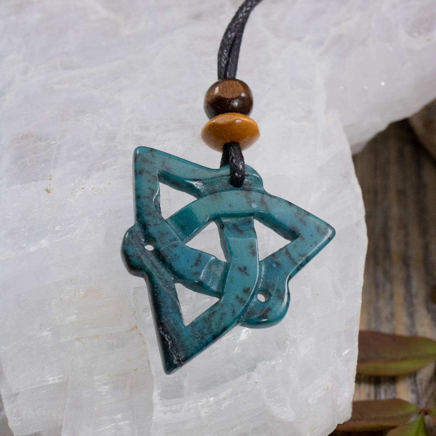 African Turquoise Jasper Sacred Symbols Triquetra