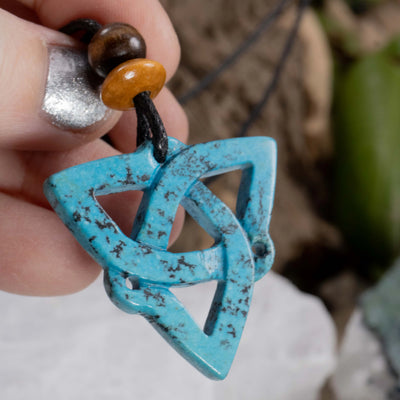 African Turquoise Jasper | Sacred Symbols Triquetra