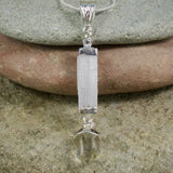 Selenite with Quartz Dangle Necklace