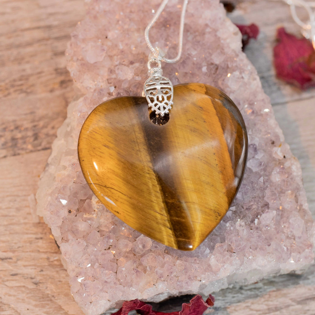 Tiger's Eye Heart Crystal Dreams Pendant