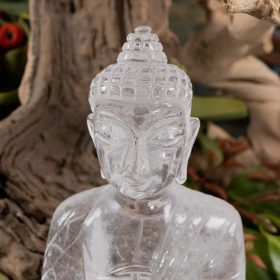 Crystal Quartz Buddha Sculpture